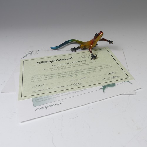 15 - Tim 'Frogman' Cotterill (b. 1950), 'Kiki', a limited edition enamelled bronze sculpture of a lizard,... 