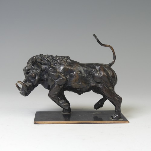 3 - Edward Waites (British, b. 1988), Running Warthog, limited edition bronze sculpture, no. 8/9, signed... 
