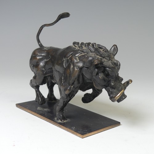 3 - Edward Waites (British, b. 1988), Running Warthog, limited edition bronze sculpture, no. 8/9, signed... 