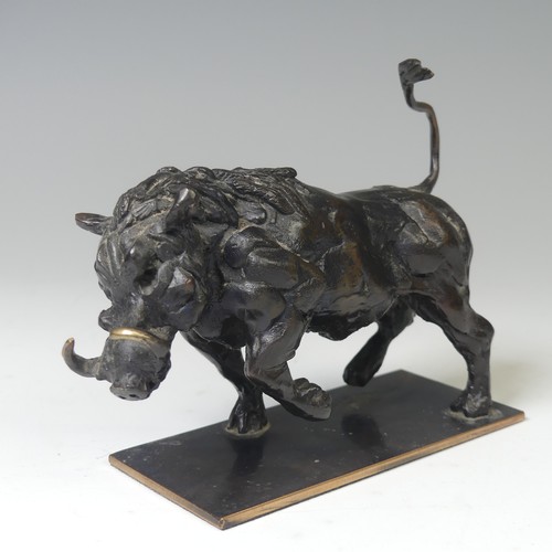3 - Edward Waites (British, b. 1988), Running Warthog, limited edition bronze sculpture, no. 8/9, signed... 