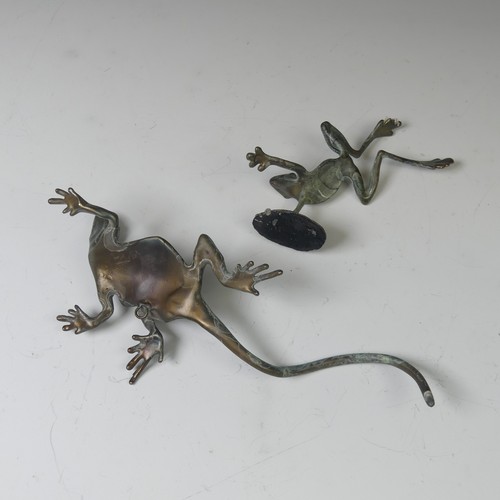 14 - Michael Storey (British, b. 1948), a bronze sculpture of a Lizard, L 25.5 cm, together with another ... 