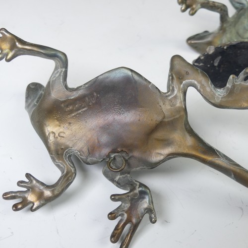 14 - Michael Storey (British, b. 1948), a bronze sculpture of a Lizard, L 25.5 cm, together with another ... 