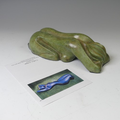 18 - Cathy Judge (Contemporary), 'Julia', limited edition bronze sculpture of female form in Child's Pose... 