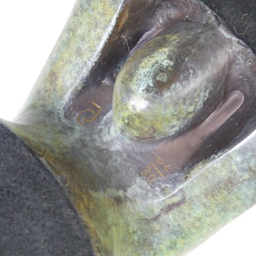 18 - Cathy Judge (Contemporary), 'Julia', limited edition bronze sculpture of female form in Child's Pose... 