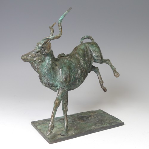 6 - Mark Coreth (British, b. 1958), 'Running Kudu', limited edition bronze sculpture, signed 'M. Coreth'... 