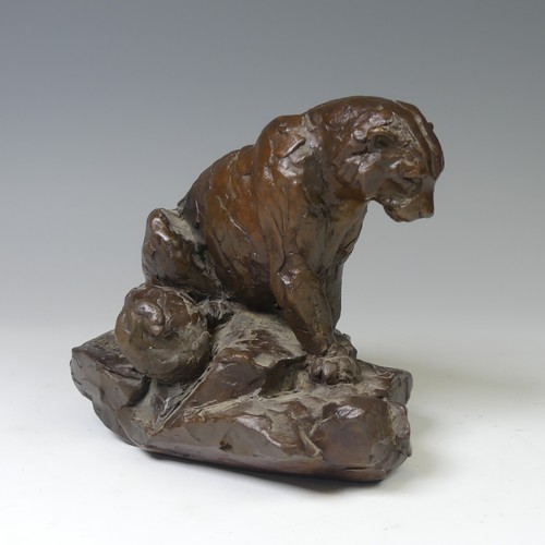 4 - Mark Coreth (British, b. 1958), 'Snow Leopard Field Study', limited edition bronze sculpture, signed... 