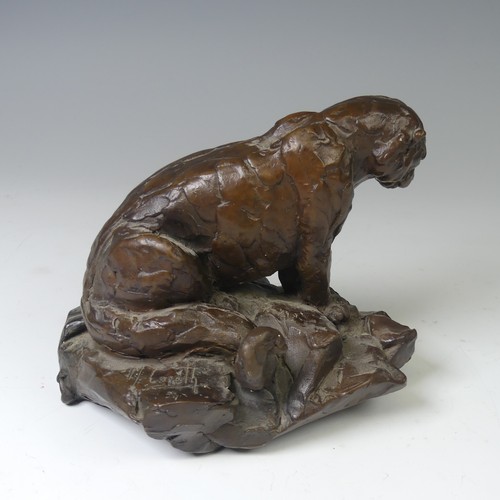 4 - Mark Coreth (British, b. 1958), 'Snow Leopard Field Study', limited edition bronze sculpture, signed... 