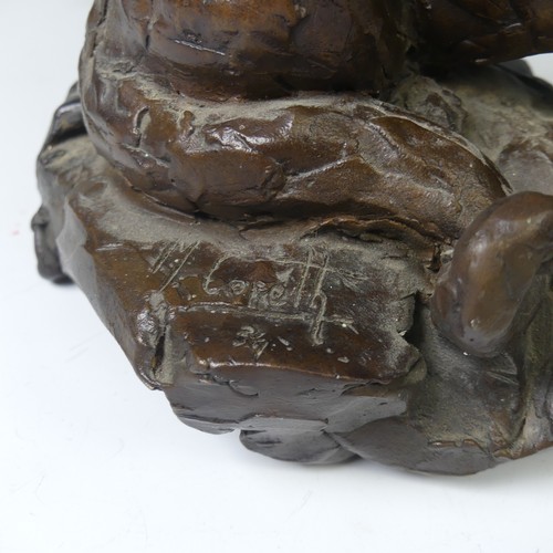 4 - Mark Coreth (British, b. 1958), 'Snow Leopard Field Study', limited edition bronze sculpture, signed... 