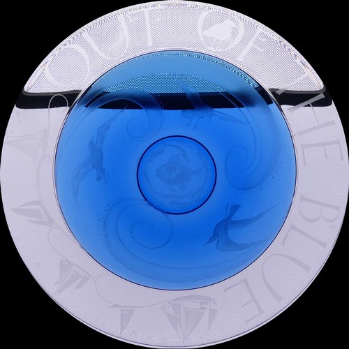 46 - Tracey Sheppard (Contemporary) an engraved Orrefors glass Bowl, etched with nautical motifs, D 28cm.... 