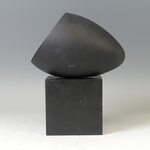 38 - Shelley James (Contemporary) 'Minds Eye' glass Sculpture, the outer surface composed of opaque black... 