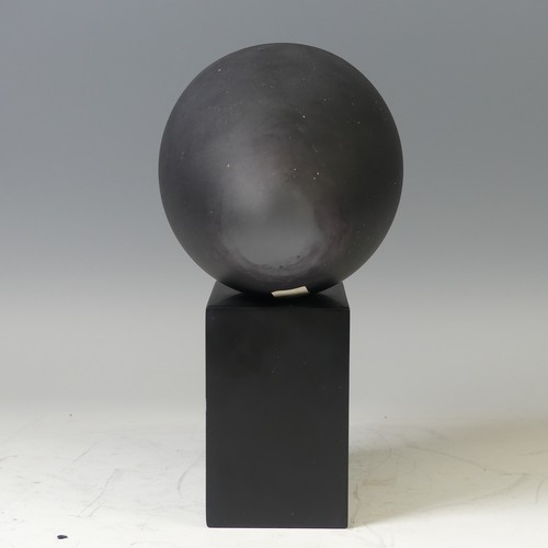 38 - Shelley James (Contemporary) 'Minds Eye' glass Sculpture, the outer surface composed of opaque black... 