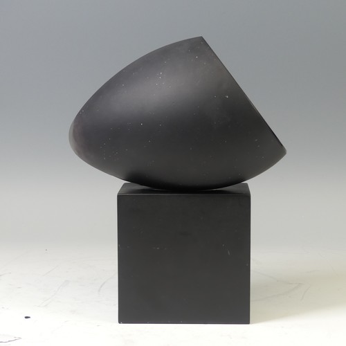 38 - Shelley James (Contemporary) 'Minds Eye' glass Sculpture, the outer surface composed of opaque black... 