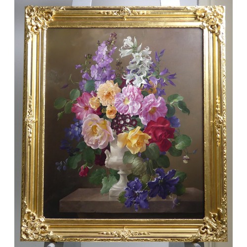 72 - Harold Clayton (1896-1979), Still life vase of flowers, oil on canvas, signed lower left, 24in x 20i... 