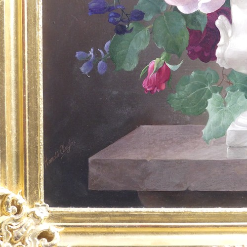 72 - Harold Clayton (1896-1979), Still life vase of flowers, oil on canvas, signed lower left, 24in x 20i... 