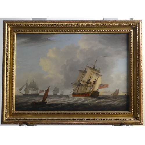 99 - Dominic Serres (French, 1722 - 1793) Off Dover, oil on panel, signed lower right, 12in x 18in (30.5c... 