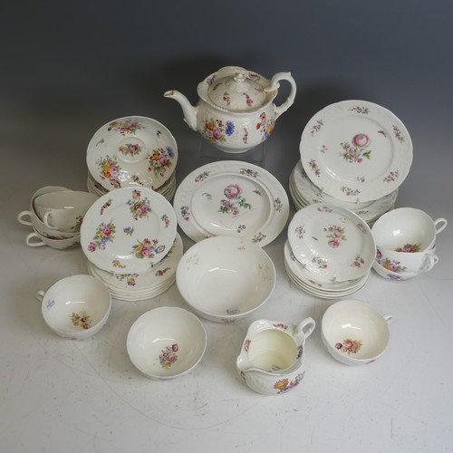 A Copeland porcelain floral Tea Set, decorated with central floral ...