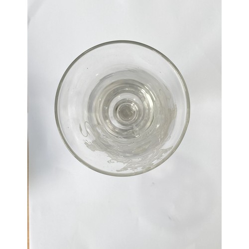 56 - An antique Dutch Zeeland province armorial Wine Glass, possibly c. 1750, with engraved Zeeland Coat ... 