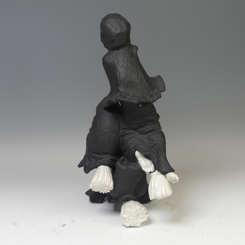 42 - 'Laughing Witches', a ceramic model of three witches on broomsticks, by Algora, Spain, decorated in ... 