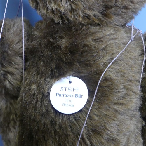 Steiff; 'Phantom-Bear' 1910 replica Teddy Bear, white tag 406614
