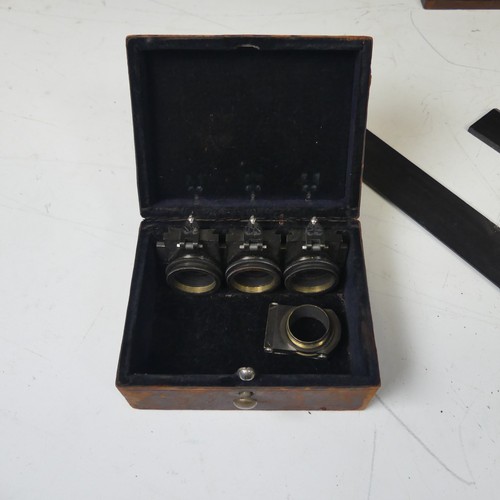 121 - A collection of 19th century and later Scientific and Mathematical Instruments, including; two case ... 