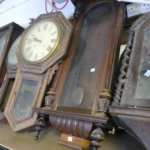 A large collection of over thirty clock Cases, mostly mantel and wall ...