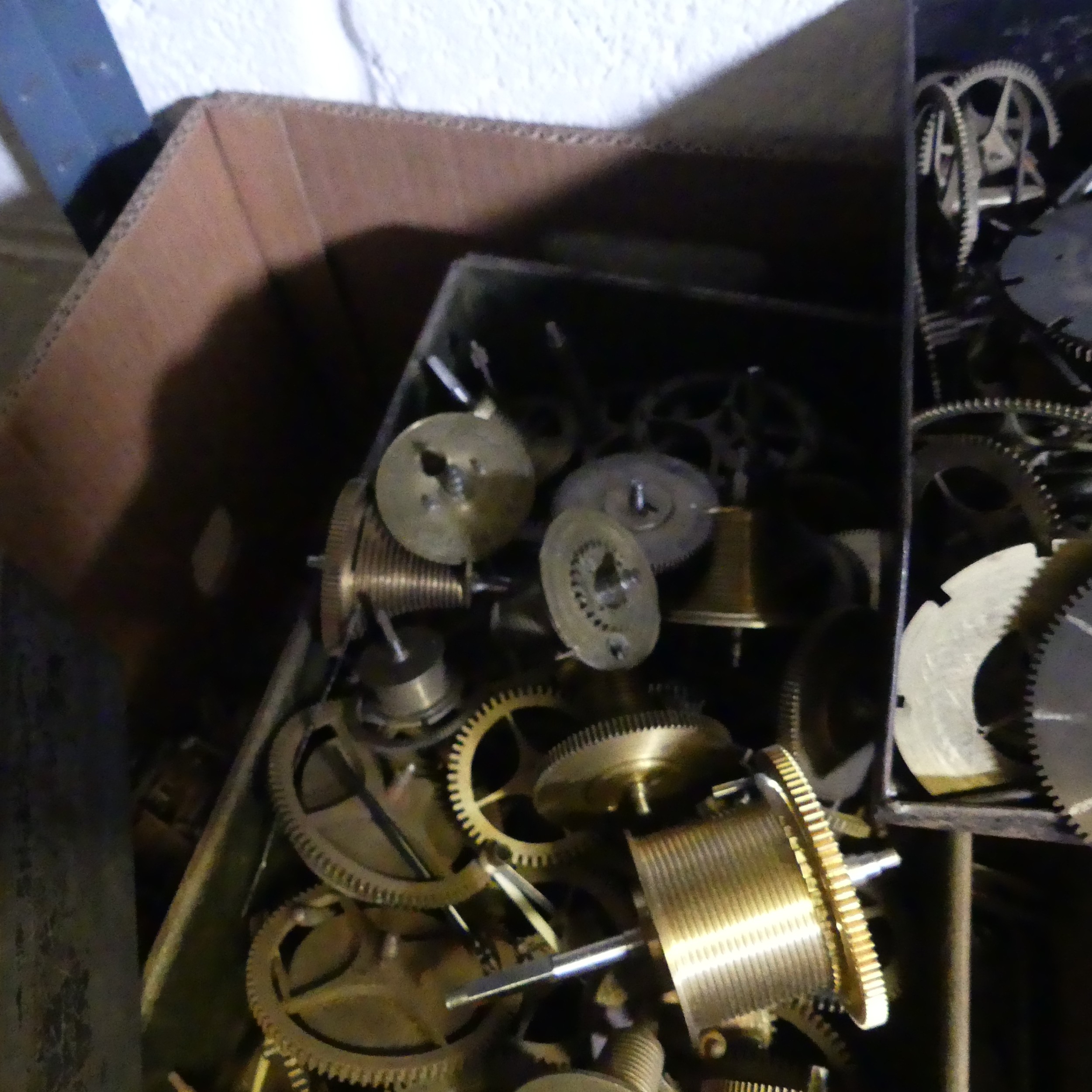 A Clockmakers large collection of singular Clock Parts and Spares, the ...