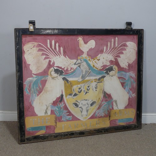 A large vintage double-sided swinging Devon Pub Sign, for 'The Farmers ...