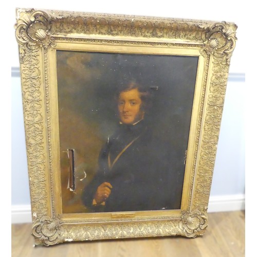 109 - John Wood (British, 1801-1870) Attrib., Portrait of John Henry Cochrane, oil on canvas, unsigned, 90... 