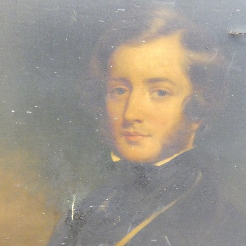 109 - John Wood (British, 1801-1870) Attrib., Portrait of John Henry Cochrane, oil on canvas, unsigned, 90... 