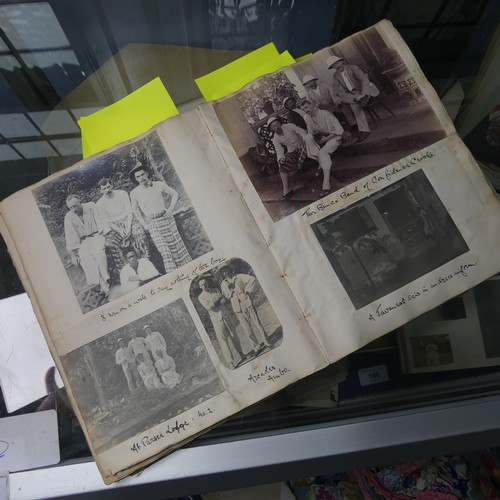 106 - A quantity of late Victorian family Ephemera, including photograph, postcard and scrap albums, depic... 