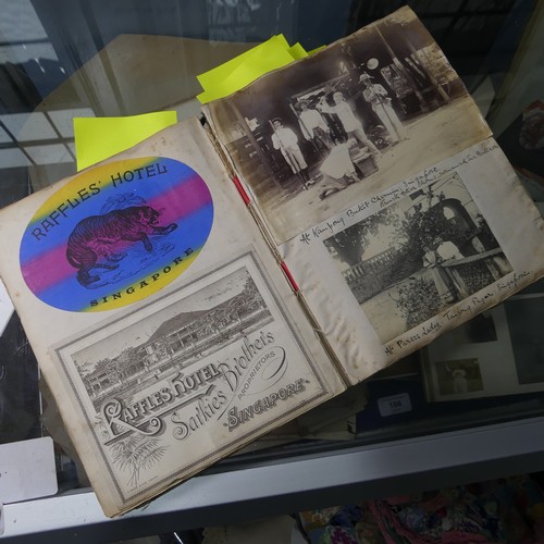 106 - A quantity of late Victorian family Ephemera, including photograph, postcard and scrap albums, depic... 