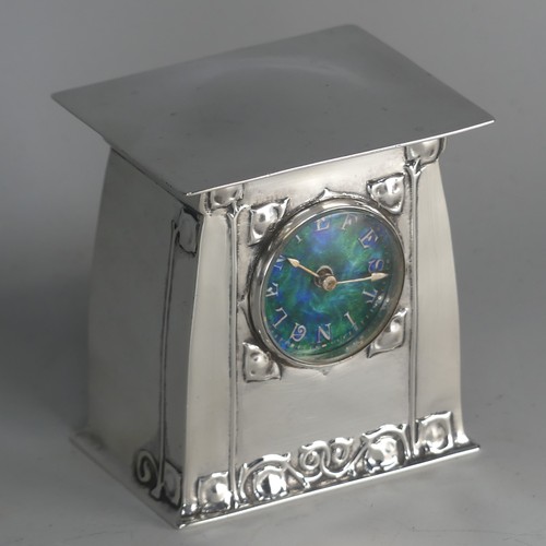 113 - The Sigurd; A rare Liberty & Co. silver Clock, designed by Archibald Knox, model no. 579, hallma... 