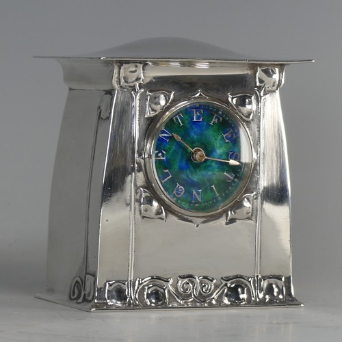 113 - The Sigurd; A rare Liberty & Co. silver Clock, designed by Archibald Knox, model no. 579, hallma... 