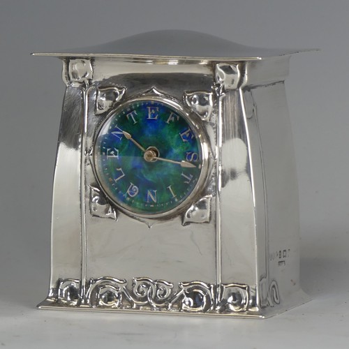 113 - The Sigurd; A rare Liberty & Co. silver Clock, designed by Archibald Knox, model no. 579, hallma... 