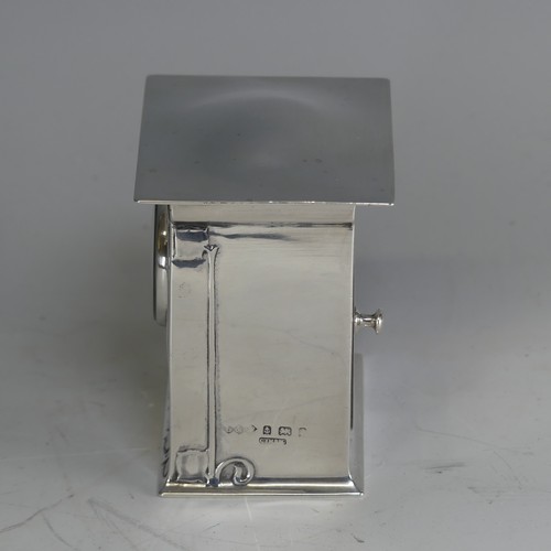 113 - The Sigurd; A rare Liberty & Co. silver Clock, designed by Archibald Knox, model no. 579, hallma... 