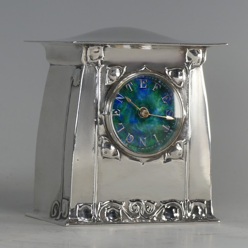 113 - The Sigurd; A rare Liberty & Co. silver Clock, designed by Archibald Knox, model no. 579, hallma... 