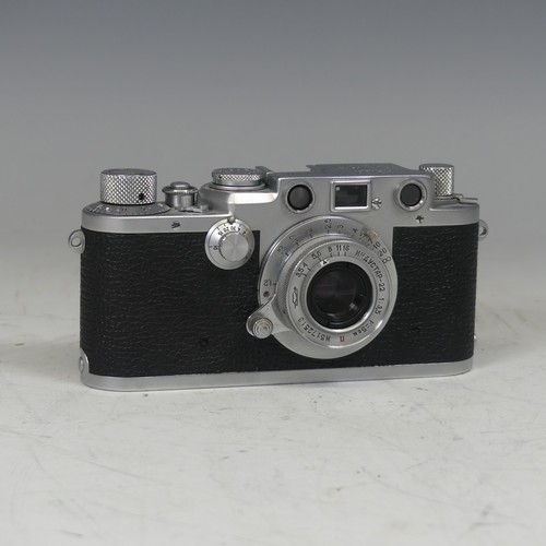 67 - Leica IIIf 35mm Rangefinder Camera, serial no.585826, circa 1951-52, with Russian Soviet era Industa... 