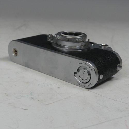 67 - Leica IIIf 35mm Rangefinder Camera, serial no.585826, circa 1951-52, with Russian Soviet era Industa... 
