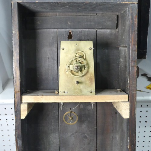 51 - An Act of Parliament / Tavern style wall Clock, dial signed William Calvert, Bury, heavily decorated... 