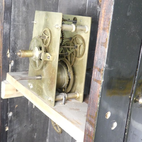 51 - An Act of Parliament / Tavern style wall Clock, dial signed William Calvert, Bury, heavily decorated... 