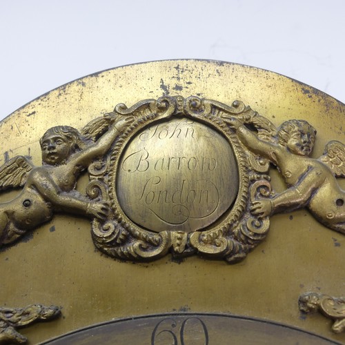 49 - A late 17th/early 18th century eight-day Longcase Clock, by John Barrow of London, the 12 inch arche... 