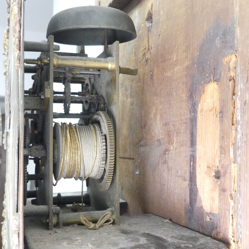 49 - A late 17th/early 18th century eight-day Longcase Clock, by John Barrow of London, the 12 inch arche... 