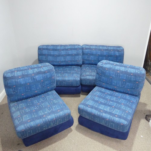 47 - A Linge Roset upholstered modular four-piece Chair/Sofa Set, W 300 cm x H 70 cm x D 85 cm.... 