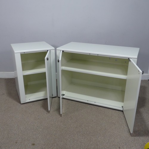 35 - A Mid-20th century Interlubke of West Germany modular white Sideboard, W 96 cm x H 70 cm x D 48 cm, ... 