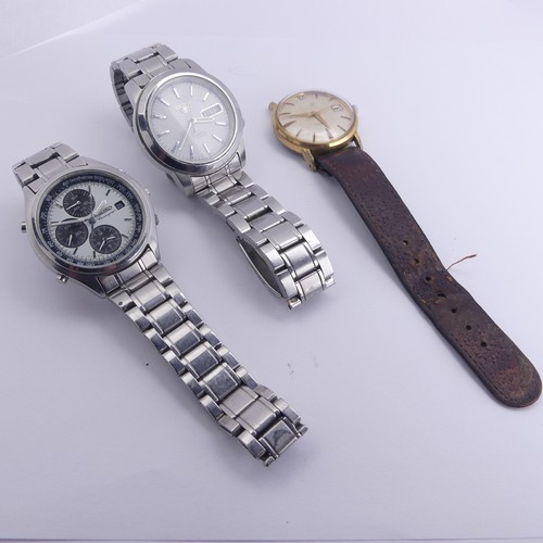 146 - A vintage Tissot PR 516 GL stainless steel automatic Wristwatch, with blue dial and red centre secon... 