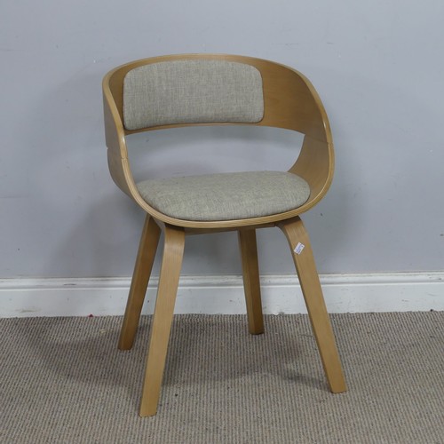 61 - A contemporary PR Home light oak Desk, W 90 cm x H 75 cm x D 35 cm, together with a similar desk Cha... 