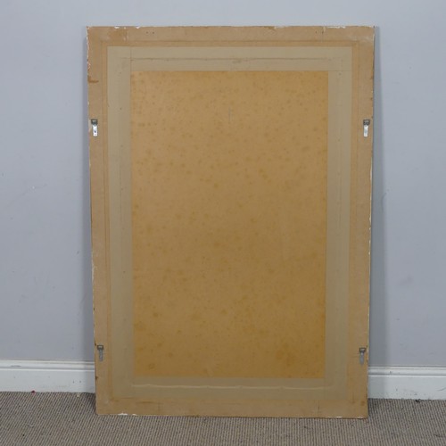 16 - A large painted white and gilt framed wall Mirror, W 85 cm x H 121 cm x D cm, together with a circul... 