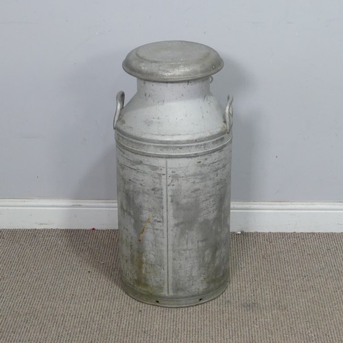 46 - A vintage galvanised metal milk Churn, for Ambrosia Ltd, W 34 cm x H 75 cm x D 34 cm.... 