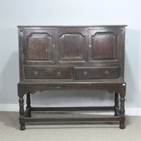 A late 20th century oak display Cabinet, with six adjustable glass
