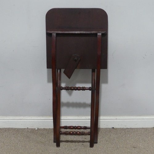 143 - A Victorian mahogany coaching Table, the folding ‘X’ shaped stand joined by turned stretchers, W 86 ... 